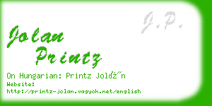 jolan printz business card